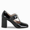 MIU MIU BLACK PATENT LEATHER PUMPS,5I242DA0853AQF-H-MIU-F0002