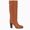 CHLOÉ BROWN LEATHER BOOTS,CHC20A347M4-H-CHLOE-239