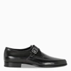 Saint Laurent Marceau Leather Monk-strap Shoes In Black
