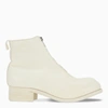 Guidi Cracked-effect Ankle Boots In White