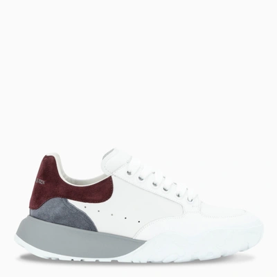 Alexander Mcqueen White/burgundy/grey Court Trainers