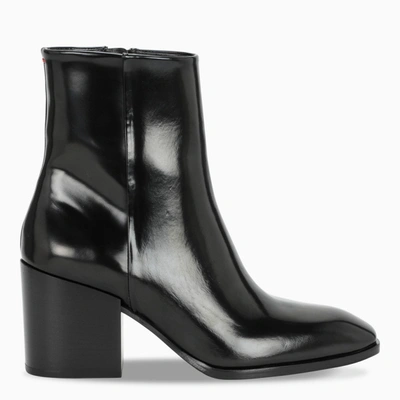 Aeyde Black Leandra 75 Patent Leather Ankle Boots