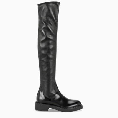 Prada Black High Leg Boots