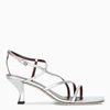 STAUD SILVER METALLIC GITA SANDALS,277-1007LE-H-STAUD-SILV