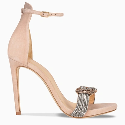 Alexandre Birman Nude Sandals With Crystals In Beige