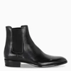 Saint Laurent Leather Wyatt Chelsea Boots In Black
