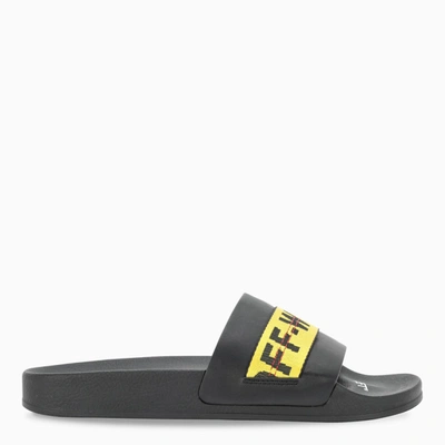 Off-white Black/yellow Industrial Slippers