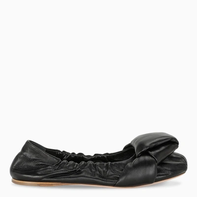 Miu Miu Black Nappa Leather Ballerinas