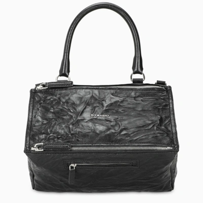 Givenchy Black Medium Pandora Bag In Aged Leather