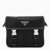 PRADA BLACK NYLON CROSS-BODY BAG WITH MINI POUCH,2VD034WOO064-I-PRADA-F0002