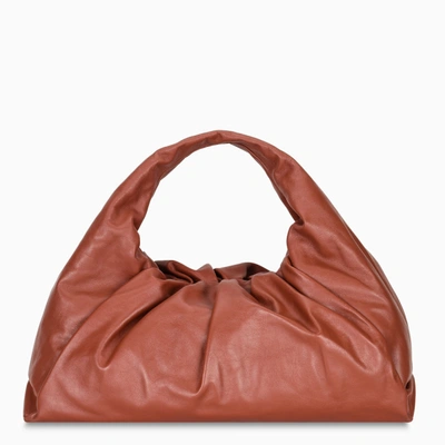 Bottega Veneta Rust Shoulder Pouch Bag In Brown