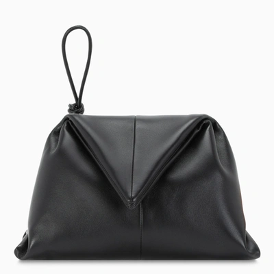Bottega Veneta Black Angular Clutch Bag