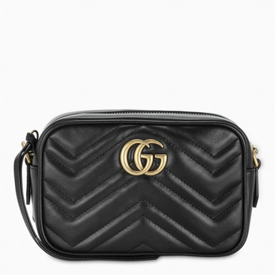 Gucci Black Mini Gg Marmont Bag
