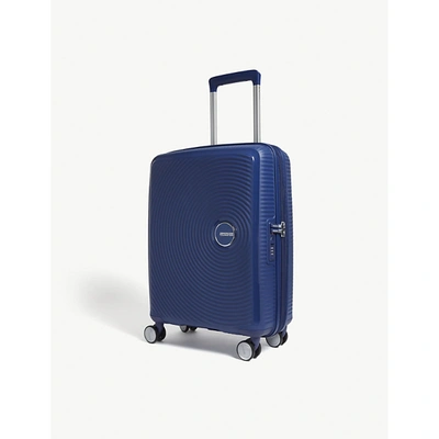 American Tourister Soundbox Expandable Four-wheel Cabin Suitcase 55cm In Midnight Navy