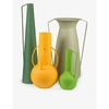 POLS POTTEN ROMAN POWDER-COATED METAL VASES SET OF FOUR,R03714919