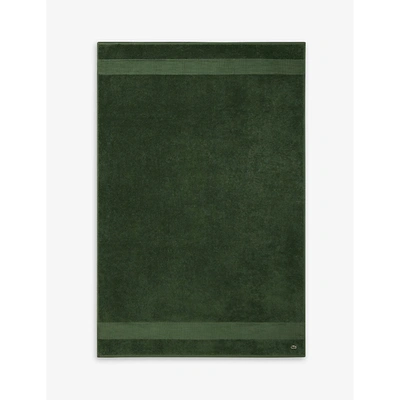 Lacoste Vert Le Croco Logo-embroidered Organic Cotton Bath Sheet 100cm X 150cm Bath Sheet