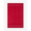 Lacoste Rouge Le Croco Logo-embroidered Organic Cotton Guest Towel 40cm X 60cm Guest Towel In Rouge