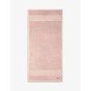 Lacoste Rose Le Croco Logo-embroidered Organic Cotton Hand Towel 50cm X 100cm Hand Towel In Rose