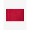 Lacoste Le Croco Logo-embroidered Organic Cotton Bath Mat 70cm X 50cm In Rouge
