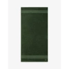 Lacoste Vert Le Croco Logo-embroidered Organic Cotton Bath Towel 70cm X 140cm Bath Towel In Vert