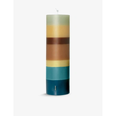 Missoni Flametotem Candle 12cm X 39cm In Gold Multicolor