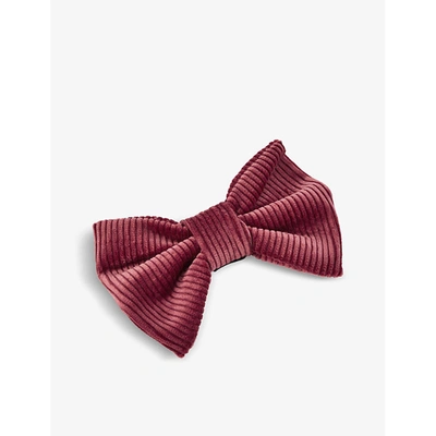 Lish Arnold Corduroy Dog Bow Tie In Red