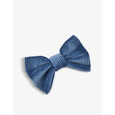 Lish Arnold Corduroy Dog Bow Tie In Blue