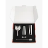 Alessi Inox Il Bar Stainless Steel Cocktail Gift Set Of Four In Inox