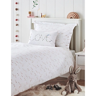 The Little White Company Multi Wild Horse Cotton Single Duvet Cover Set 140x200cm Single In Multi