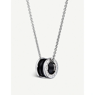 Bvlgari Save The Children Black Ceramic And Sterling Silver Pendant Necklace