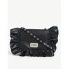 RED VALENTINO AUDREY RUFFLE-TRIM LEATHER CROSS-BODY BAG,R03710082