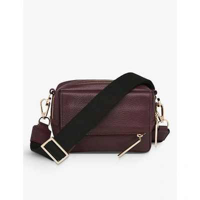 Whistles Womens Purple Bibi Leather Cross-body Bag 1 Size