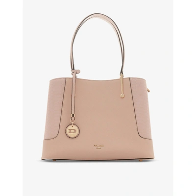 Dune Doris Leather Tote Bag In Blush-synthetic