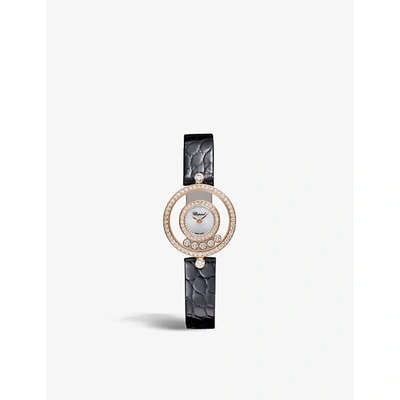 Chopard Women's Rose Gold 203957-5214 Happy Diamonds 18ct Rose-gold, 0.91ct Full-cut Diamond And All