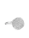 Ippolita Medium Flower Disc Ring In Sterling Silver With Diamonds In Silver