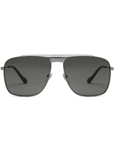 Gucci Tinted Pilot-frame Sunglasses In Black