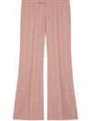 GUCCI PATTERNED-JACQUARD FLARE TROUSERS