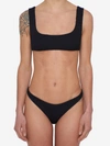 Reina Olga Ginny Scrunch Crinkled-effect Bikini In Black