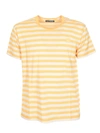 ACNE STUDIOS STRIPED T-SHIRT IN YELLOW