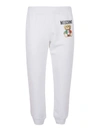 MOSCHINO ITALIAN TEDDY TRACKSUIT BOTTOMS IN WHITE