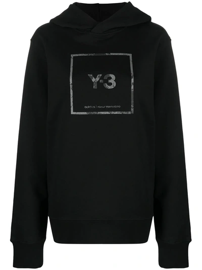 Y-3 Logo-print Oversized Hoodie In Black