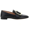 Bally Janelle Buckled Slip-on Loafers In Black