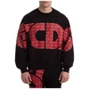 GCDS MEN'S SWEATSHIRT SWEAT  MACRO MACRO LOGO,CC94M021040-02 L