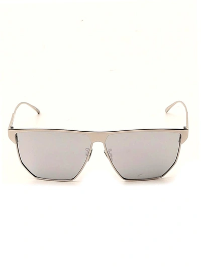 Bottega Veneta Eyewear Angular Aviator Sunglasses In Silver