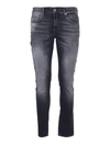 7 FOR ALL MANKIND RONNIE STRETCH TEK LEO JEANS IN BLACK