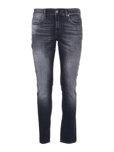 7 For All Mankind Ronnie Stretch Tek Leo Jeans In Black