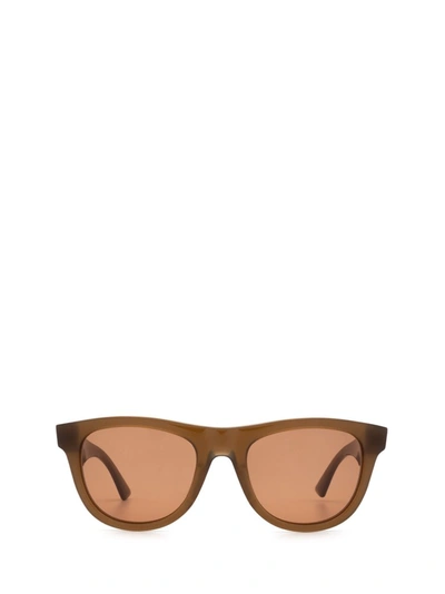 Bottega Veneta Eyewear Round Frame Sunglasses In Brown