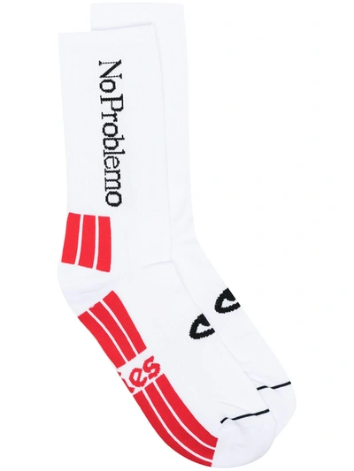 Aries No Problemo Socks White In White White