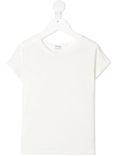 Bonpoint Kids' Plain Cotton T-shirt In White