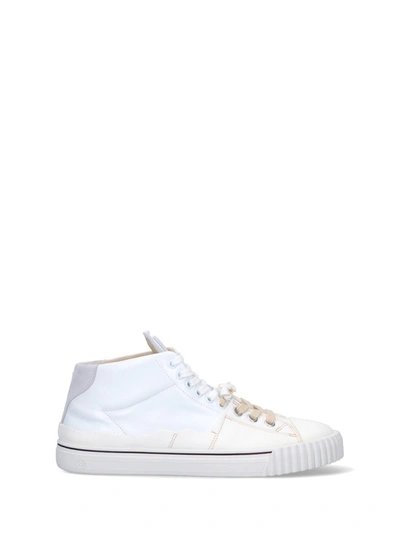 Maison Margiela Evolution Mid Top Sneakers In White